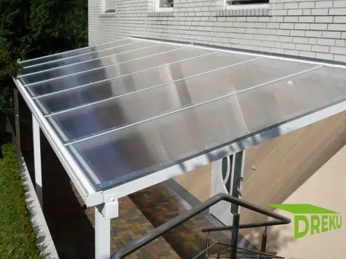 Komplett Eindeckung Terrassendach Lexan® Stegplatten 16 mm KLAR OPAL BRONCE