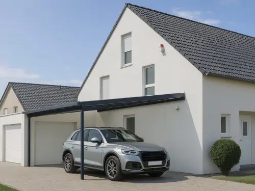 ANLEHN Carport aus Aluminium mit Stegplatten