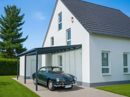 ANLEHN Carport aus Aluminium mit 8 mm VSG Glas